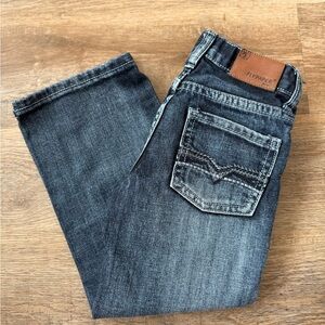 Flypaper Boys Straight Jeans in Washed Blue with Contrast Stitching